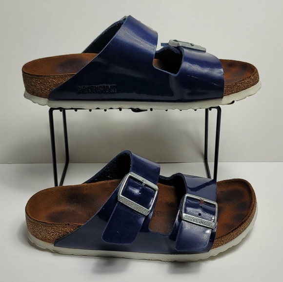Birkenstock Arizona BS Regular Fit Buckle Sandals - Dress Blue Sz 37 - Picture 1 of 9